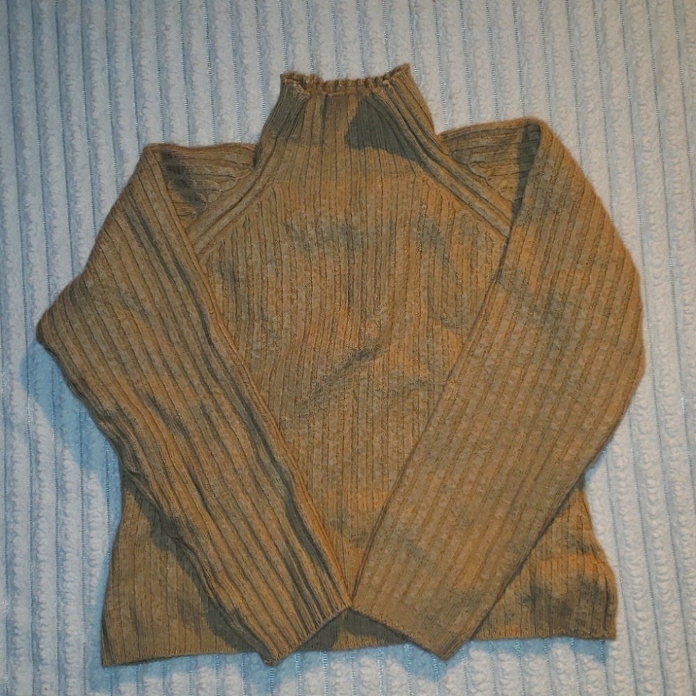 Beige Turtleneck Sweater
